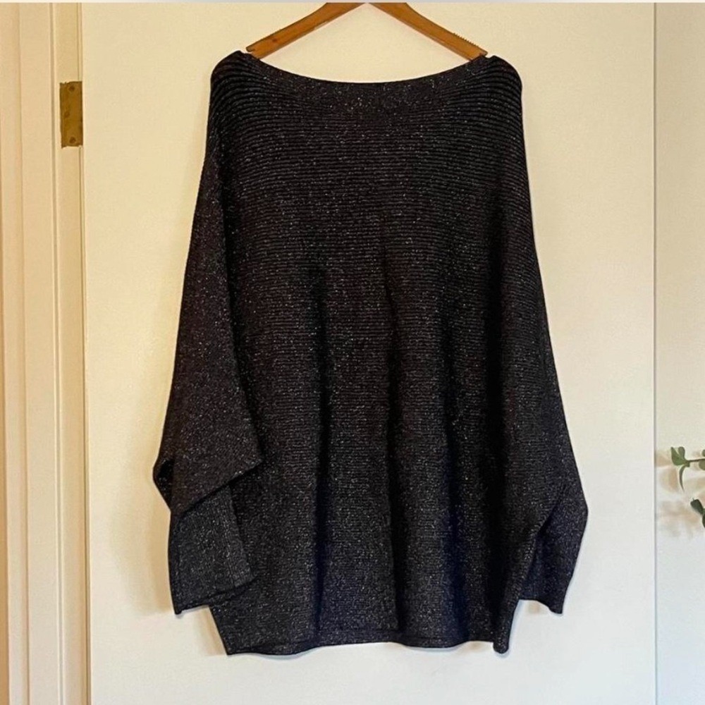 Philosophy Metallic Black and Gray New Sweater - Picture 2 of 6